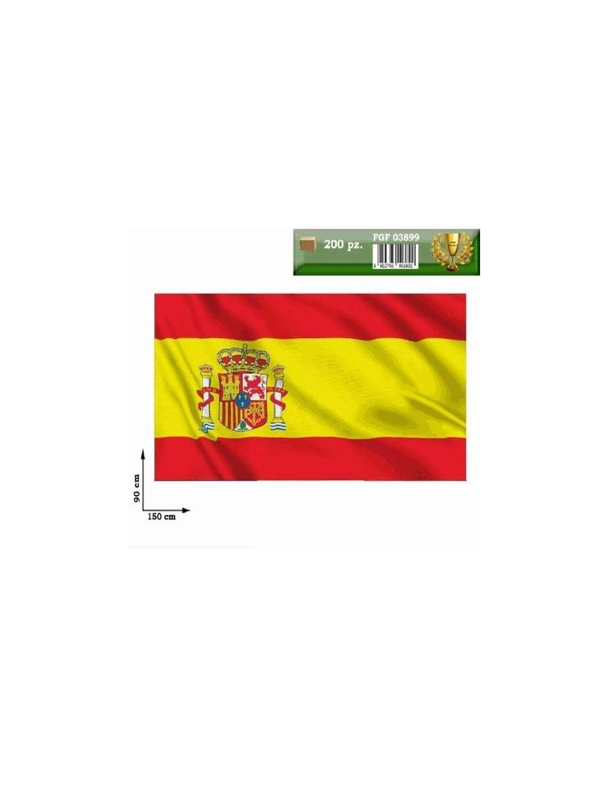 BANDIERA DEI MONDIALI 150x90 DELLA SPAGNA CON ASTA