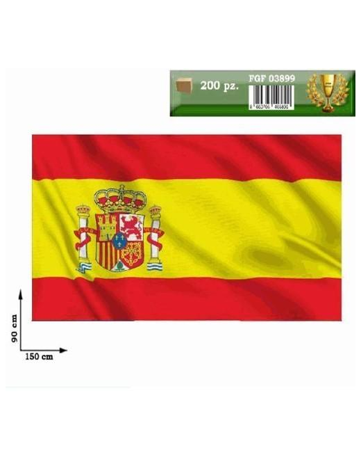 BANDIERA DEI MONDIALI 150x90 DELLA SPAGNA CON ASTA