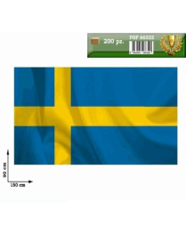 BANDIERA DEI MONDIALI 150x90 CM DELLA SVEZIA CON ASTA