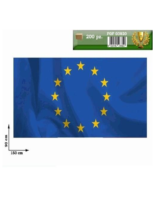 BANDIERA DEI MONDIALI 150x90 CM DELL' EUROPA CON ASTA