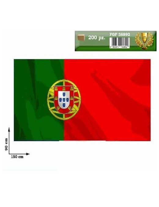 BANDIERA DEI MONDIALI 150x90 CM DEL PORTOGALLO CON ASTA