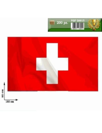 BANDIERA DEI MONDIALI 150x90 CM DELLA SVIZZERA CON ASTA