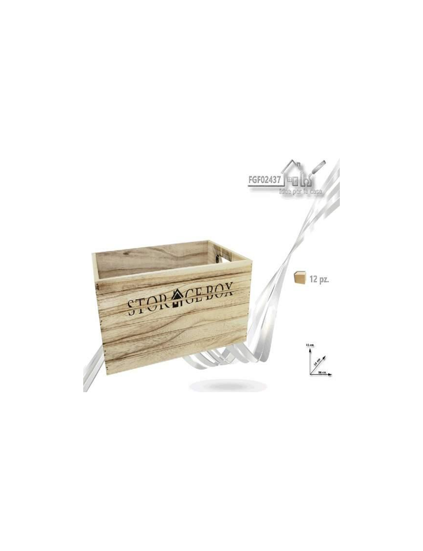NATURAL WOOD BOX 28x18x15 CENTIMETERS
