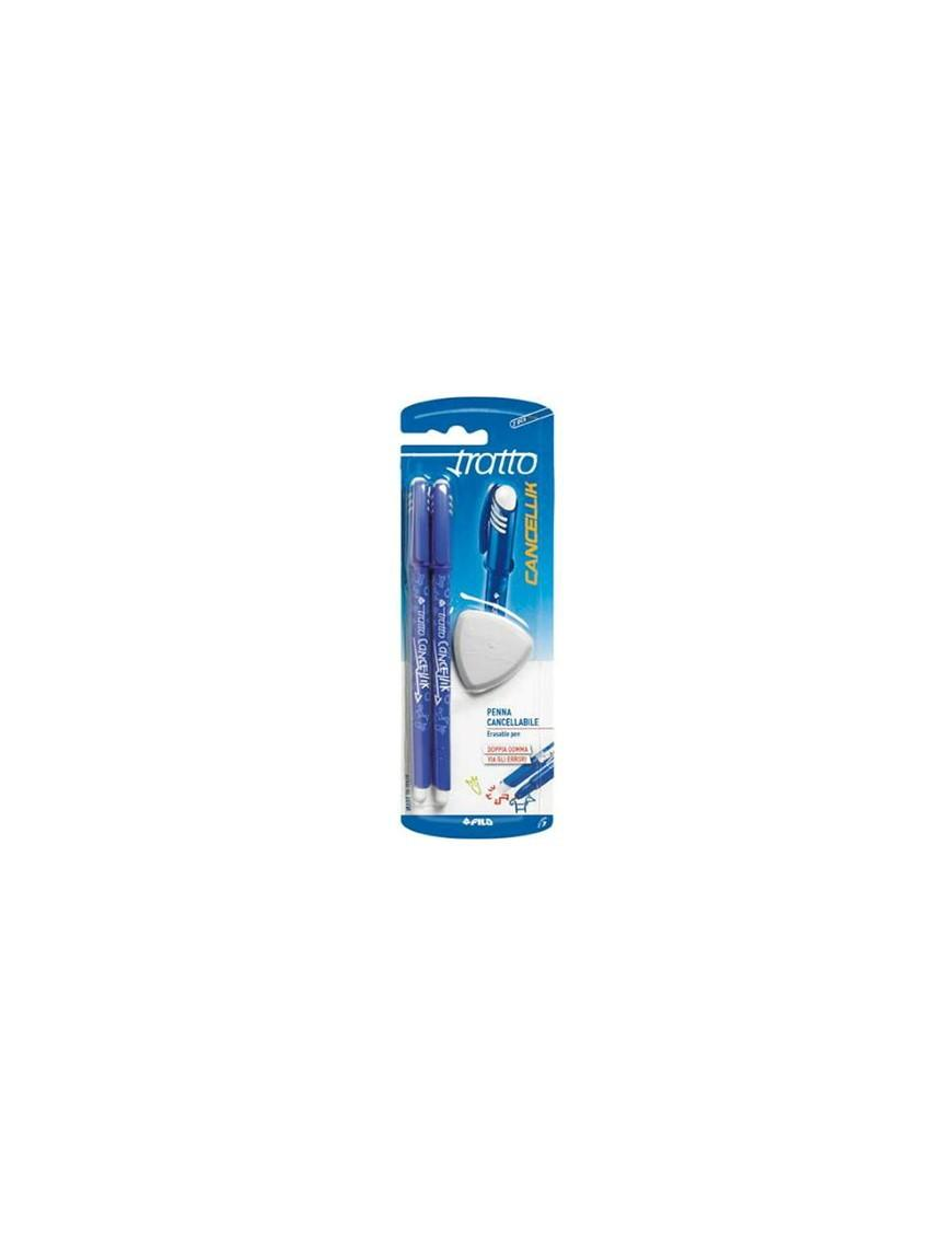 DRAWING OF 2 ERASABLE PENS BLUE+RUBBER