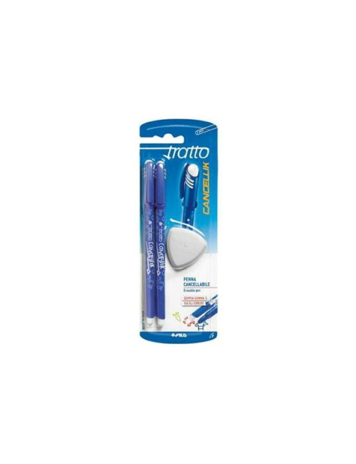 DRAWING OF 2 ERASABLE PENS BLUE+RUBBER