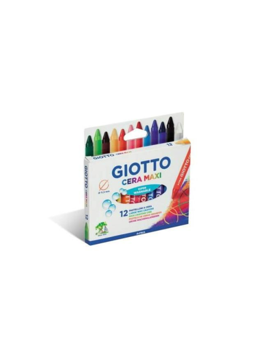 GIOTTO PASTELLI CERA MAXI 12 PEZZI