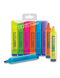 TRATTO VIDEO EVIDENZIATORE ASSORTITO 6 PEZZI