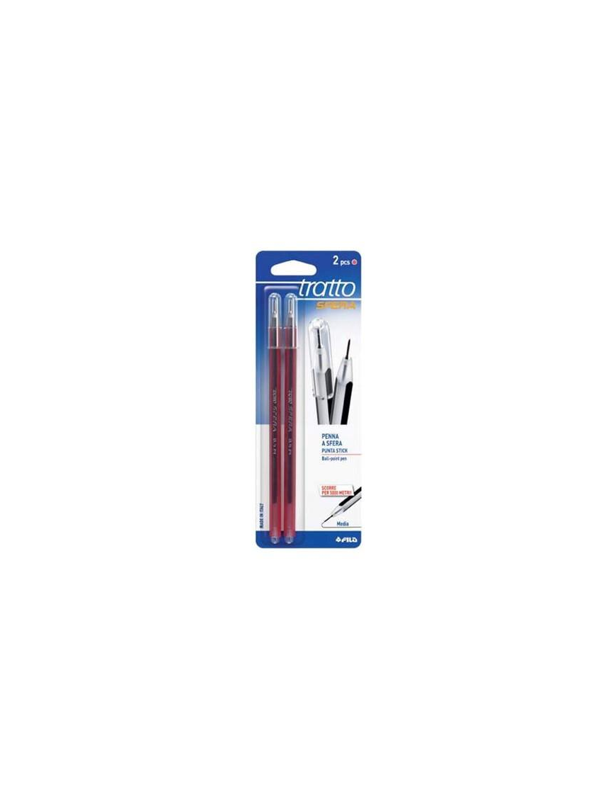 TRATTO  BALL RED PENS 2PC 036,902