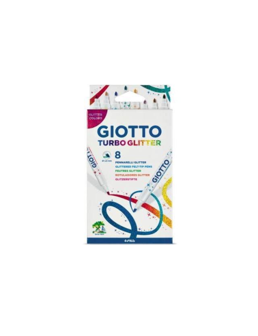 GIOTTO TURBO GLITTER 8 PIECES