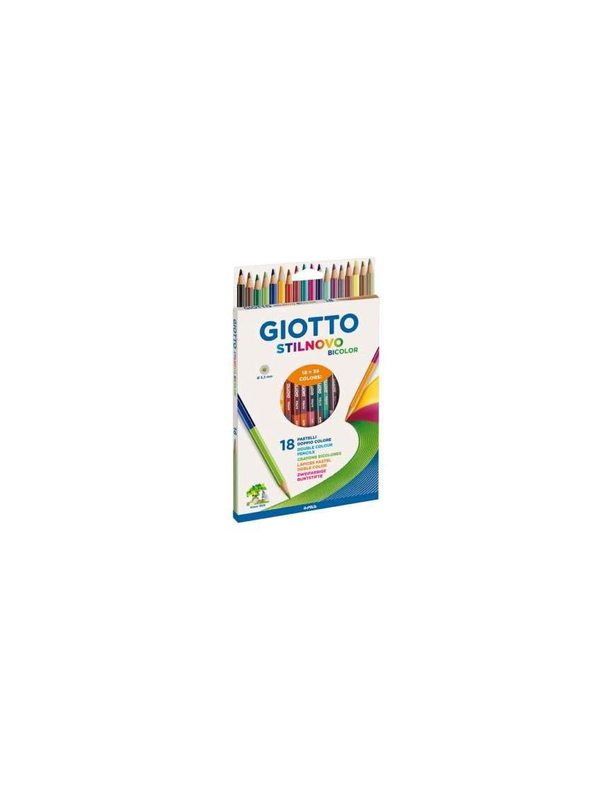 GIOTTO STILNOVO PASTELLI BICOLOR 18 PEZZI
