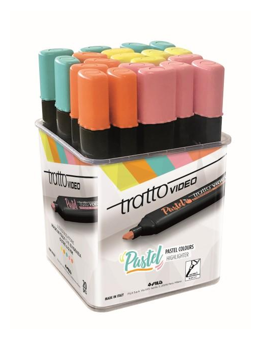 VIDEO STRETCH PASTEL HIGHLIGHTER 20 PIECES