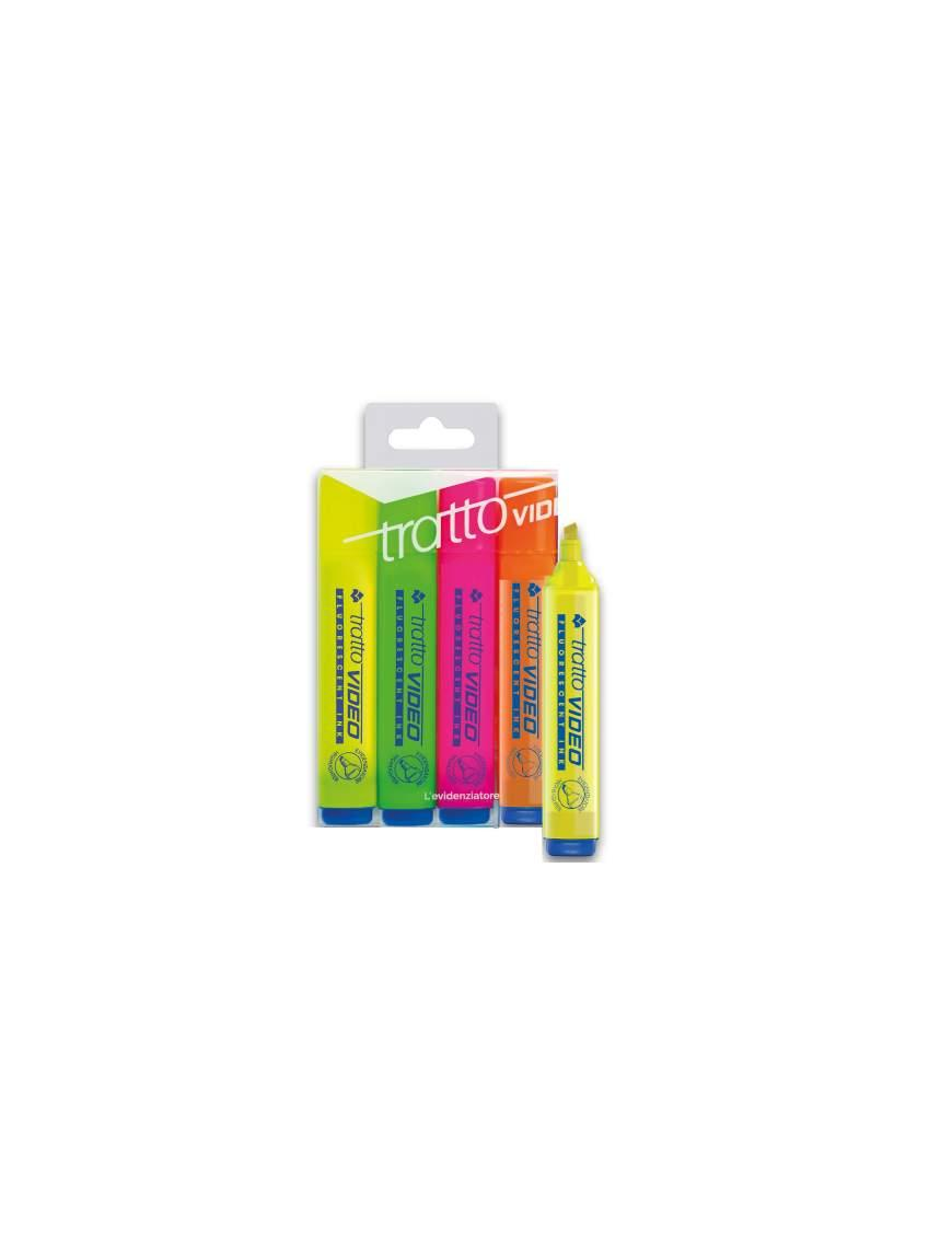 VIDEO STRETCH HIGHLIGHTER ASSORTED 4 PIECES