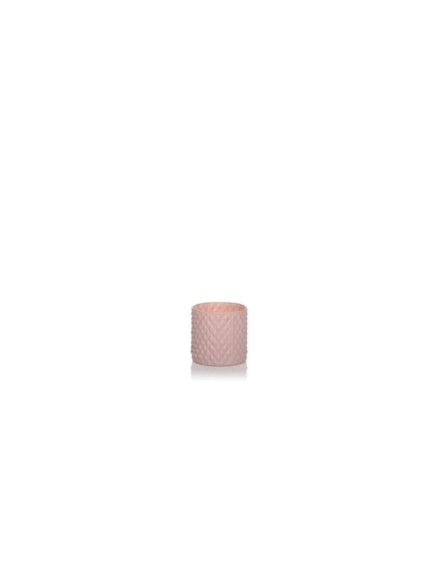 BASIC SETA ROSA VASO CILINDRO d15 h15