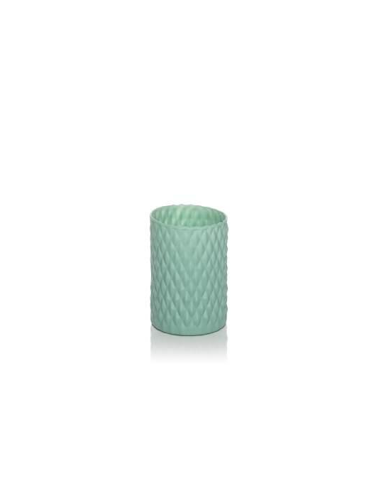 BASIC GREEN SILK CYLINDER VASE d10 h20