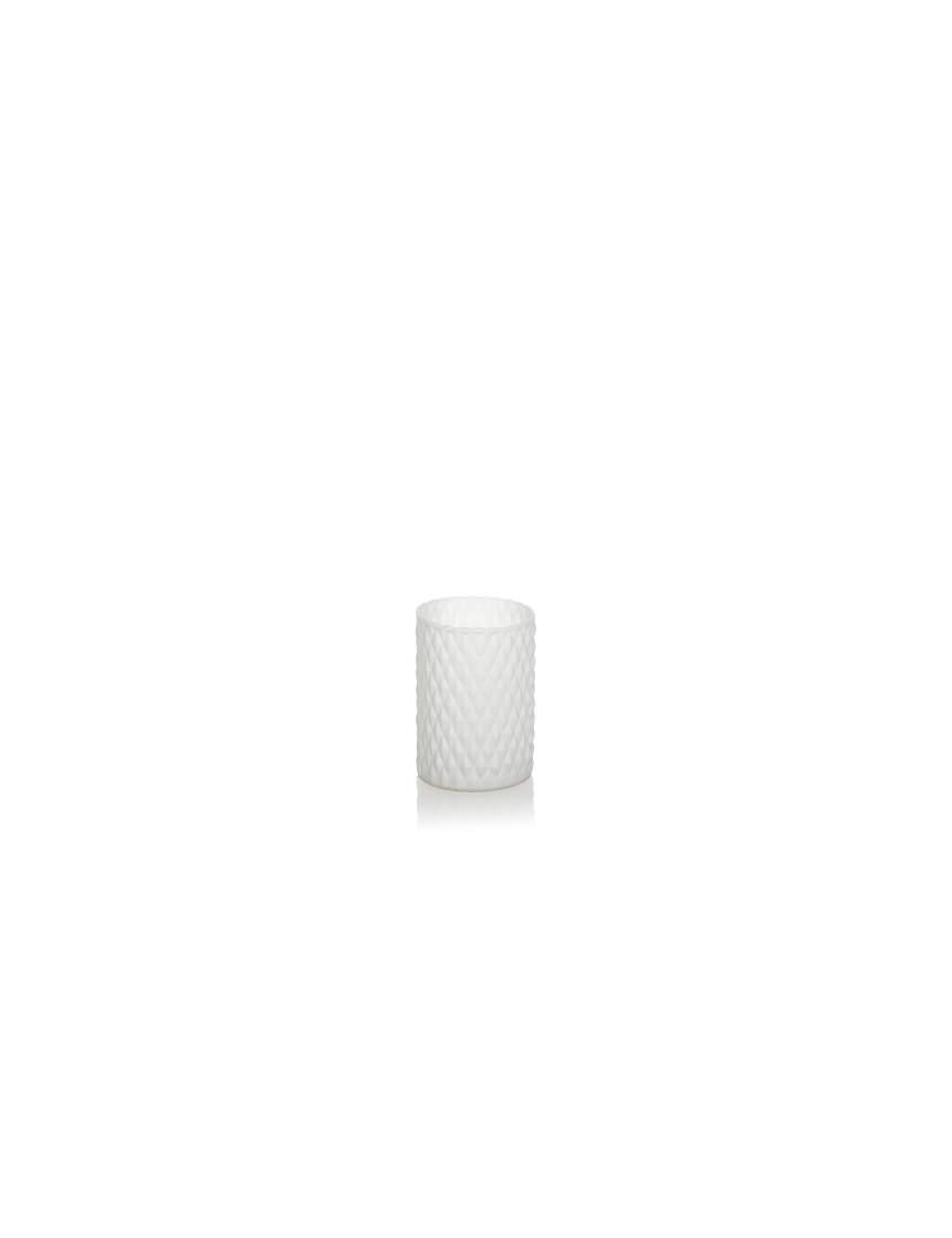 BASIC WHITE SILK CYLINDER VASE d10 h20