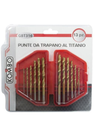 PUNTE TRAPANO 13 PEZZI AL TITANIO