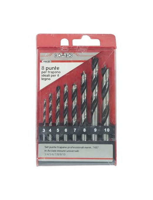 PUNTE TRAPANO LEGNO 8 MISURE