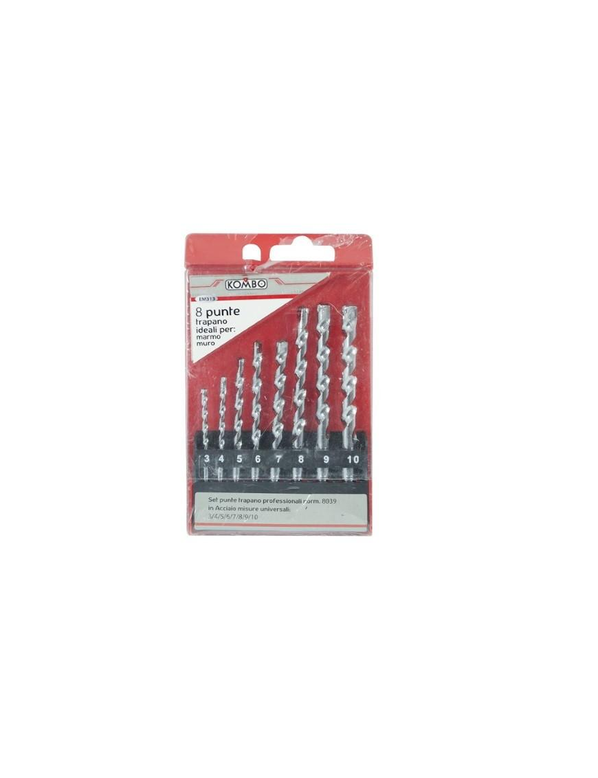 WALL DRILL BITS 8 SIZES