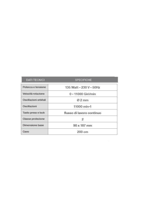 ELETTRICO LEVIGATRICE ORBITALE 135W
