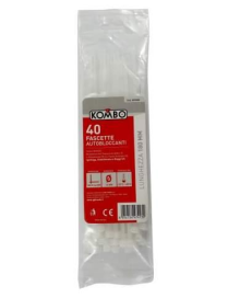 FASCETTE BIANCHE 3,6x180 MILLIMETRI 40 PEZZI