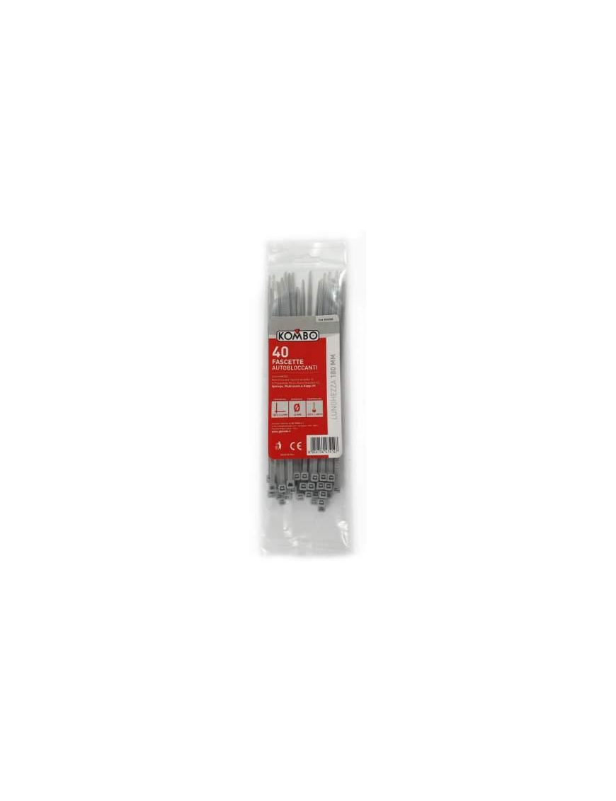 FASCETTE GRIGIE 3,6x180 MILLIMETRI 40 PEZZI