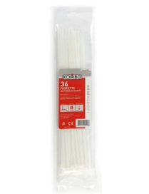 WHITE TIES 3.6x280 MM 36 PIECES