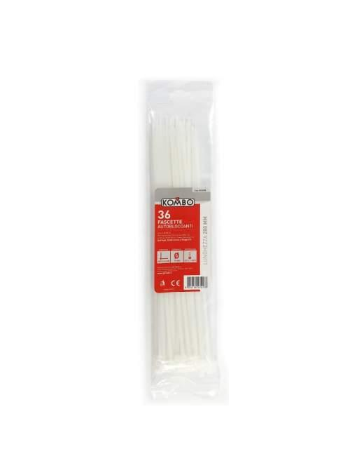 FASCETTE BIANCHE 3,6x280 MILLIMETRI 36 PEZZI