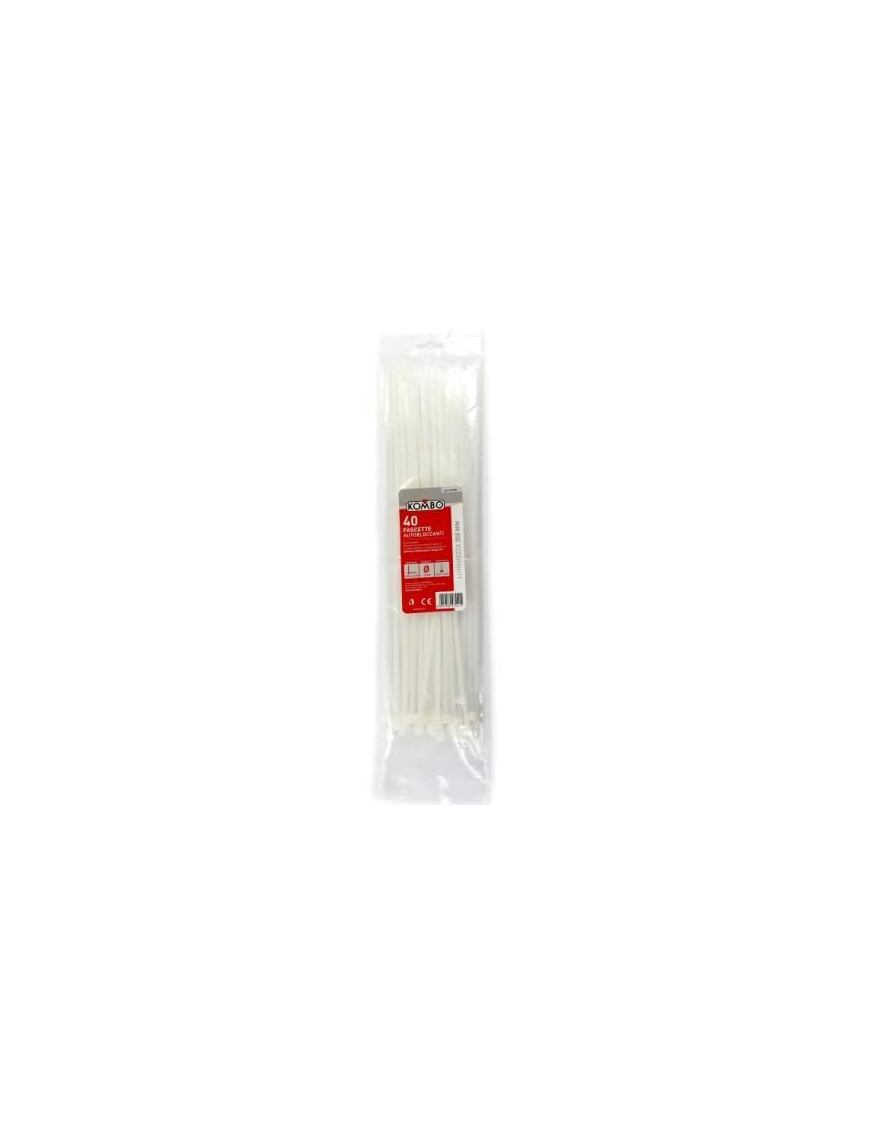 FASCETTE BIANCHE 4,8x350 MILLIMETRI 40 PEZZI