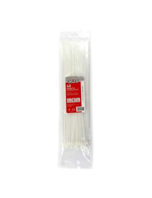 WHITE TIES 4.8x350 MM 40 PIECES