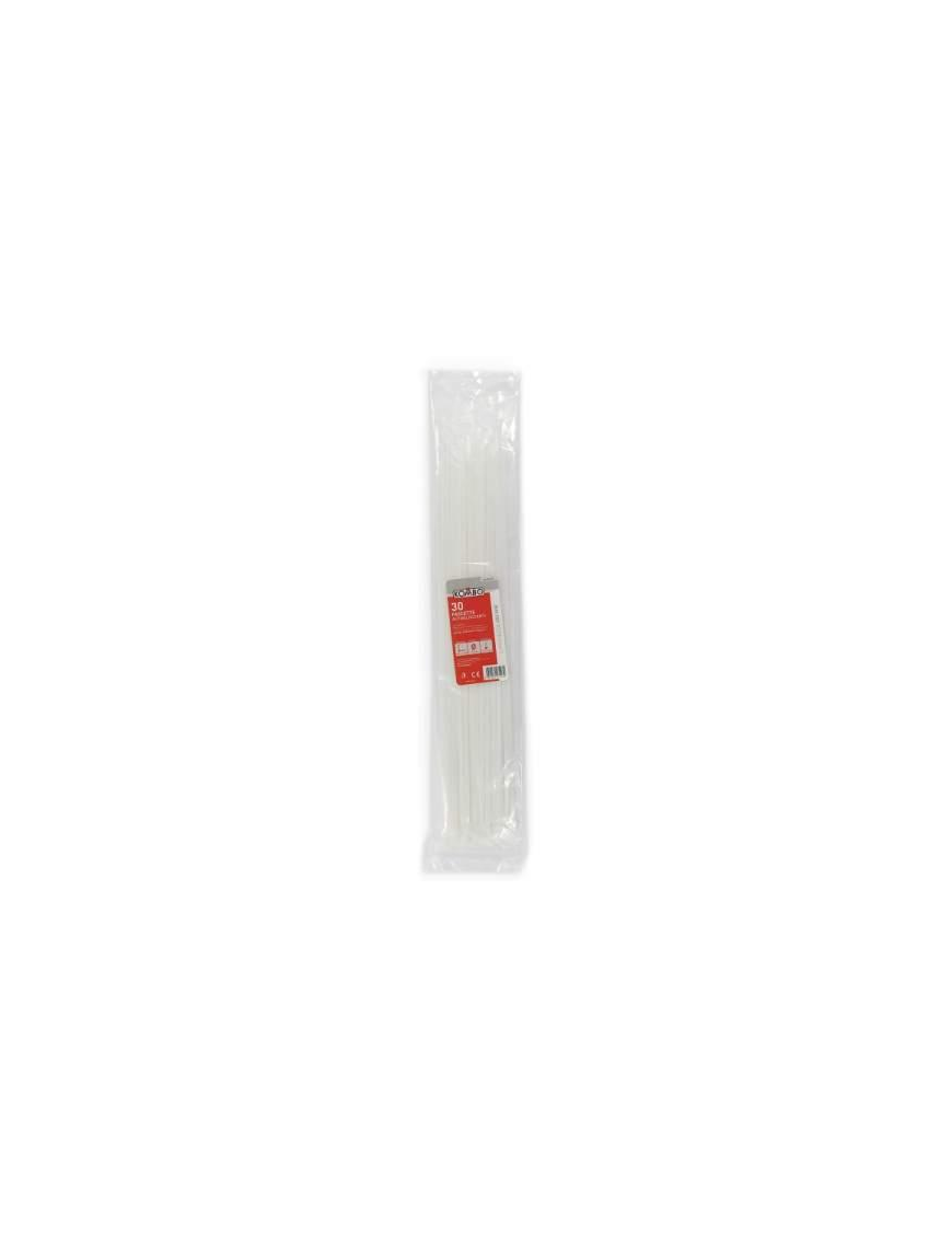 FASCETTE BIANCHE 4,8x450 MILLIMETRI 30 PEZZI