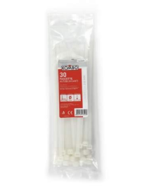 FASCETTE BIANCHE 7,6x250 MILLIMETRI 30 PEZZI