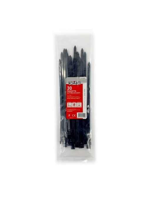 BLACK CLAMPS 7.6x250 MM 30 PIECES