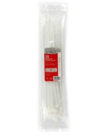WHITE TIES 7.6x350 MM 25 PIECES