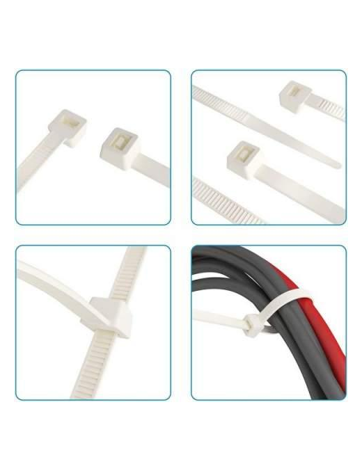 WHITE TIES 7.6x350 MM 25 PIECES