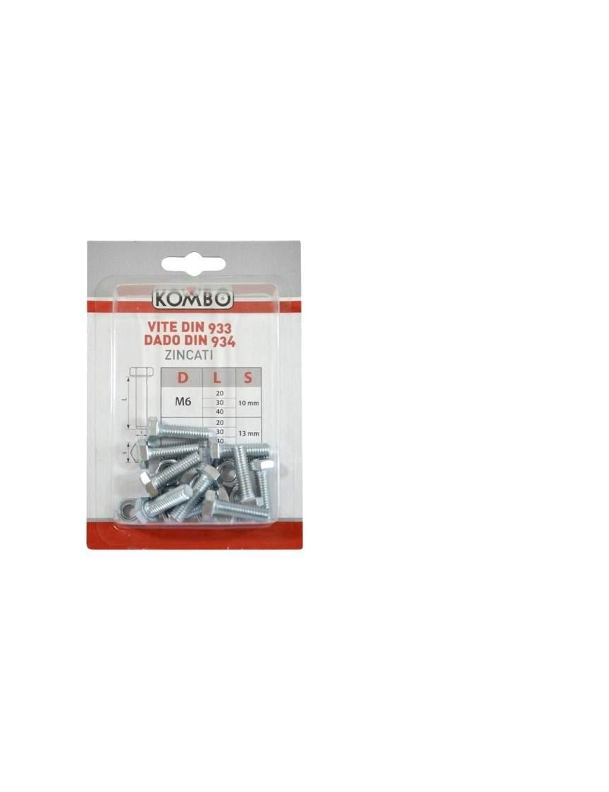 SCREWS 10 PIECES M6X20
