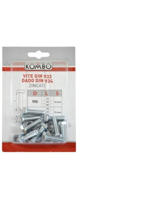 SCREWS 10 PIECES M6X20