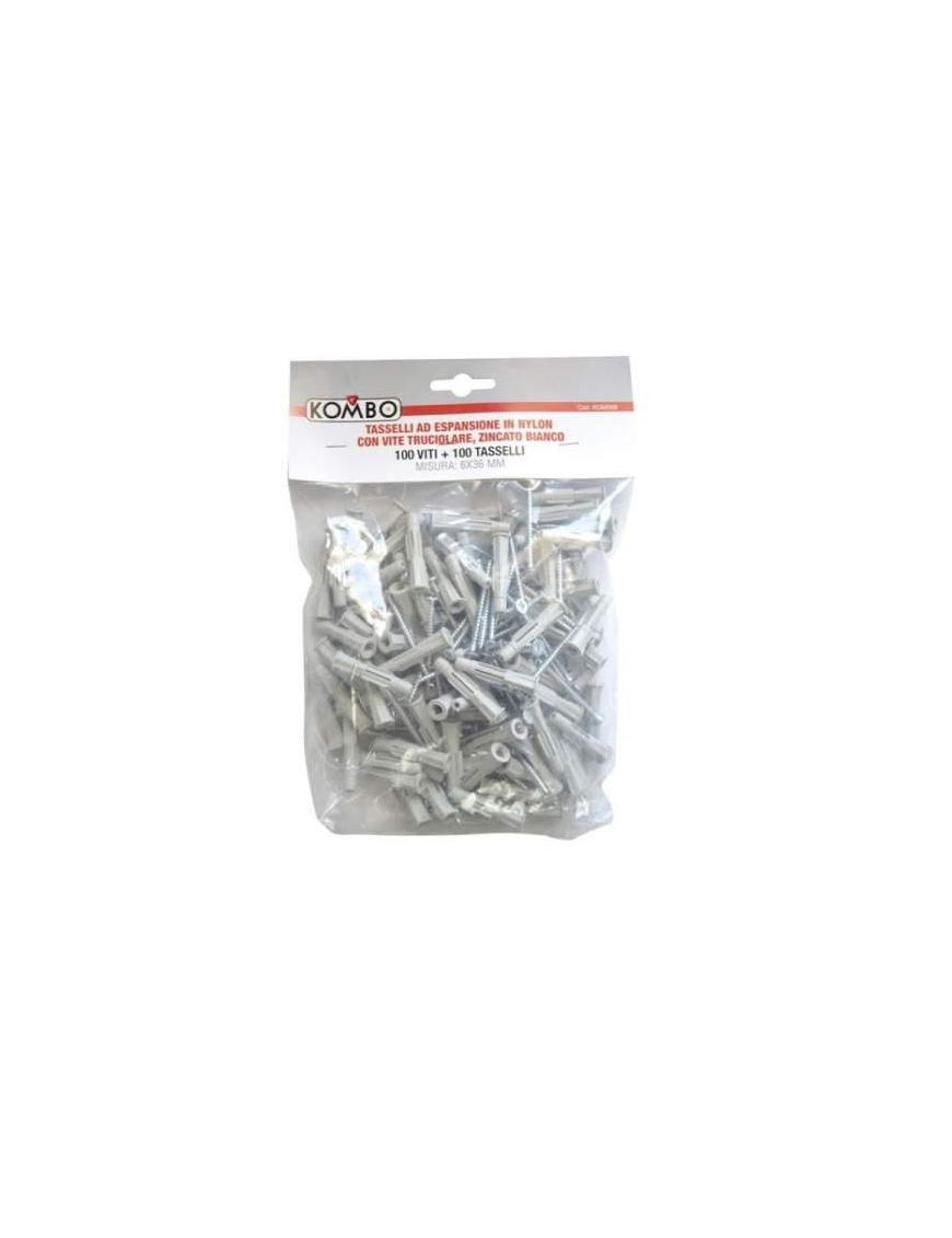 SCREWS+PLUGS 100 PIECES 6x36