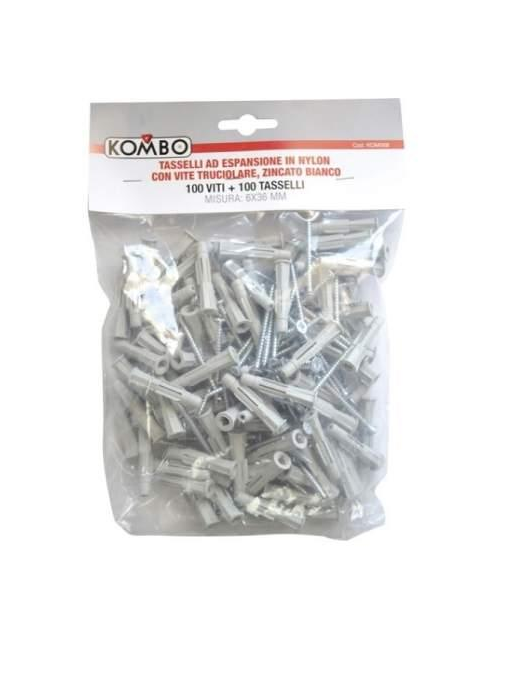 VITI+TASSELLI 100 PEZZI 6x36