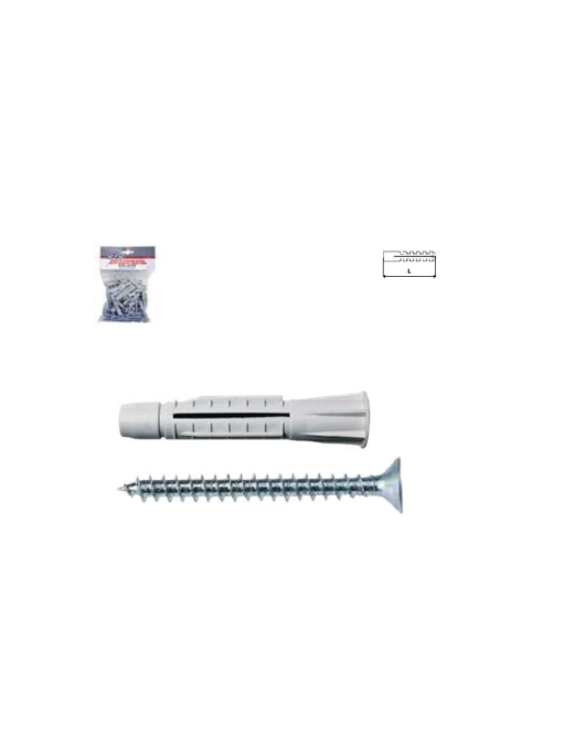 SCREWS+PLUGS 100 PIECES 6x36