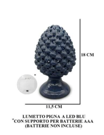 PIGNA BLU LAMPADA 18 CENTIMETRI