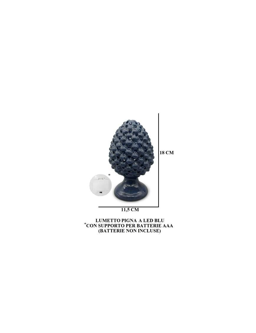 BLUE PINE CONE LAMP 18 CENTIMETERS