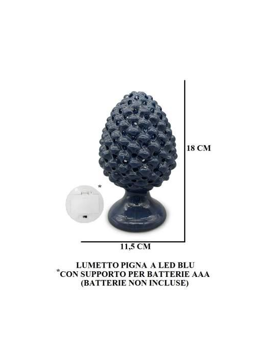 BLUE PINE CONE LAMP 18 CENTIMETERS