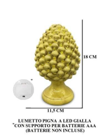 YELLOW PINE CONE LAMP 18 CM