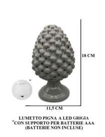 PIGNA GRIGIO LAMPADA 18 CENTIMETRI