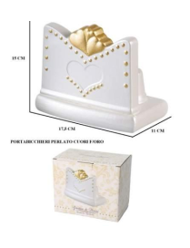 PORTA BICCHIERI PERLATO CON CUORE
