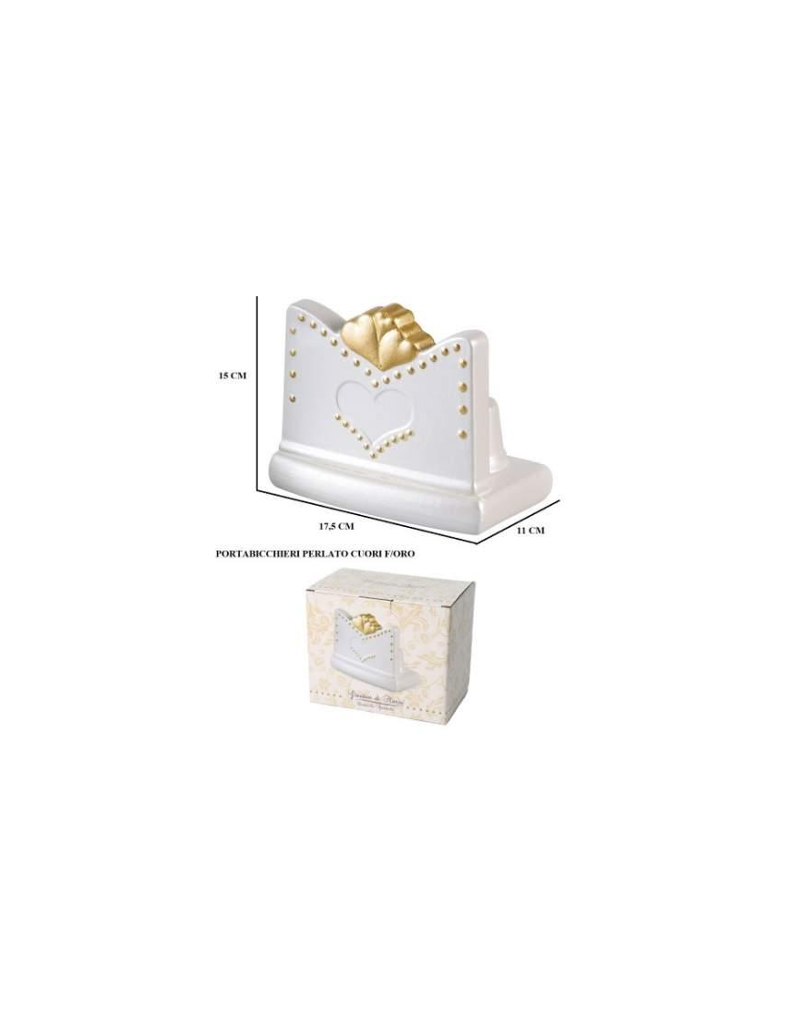 PEARL GLASS HOLDER WITH HEART