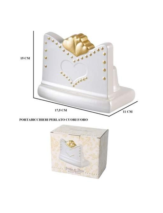PEARL GLASS HOLDER WITH HEART