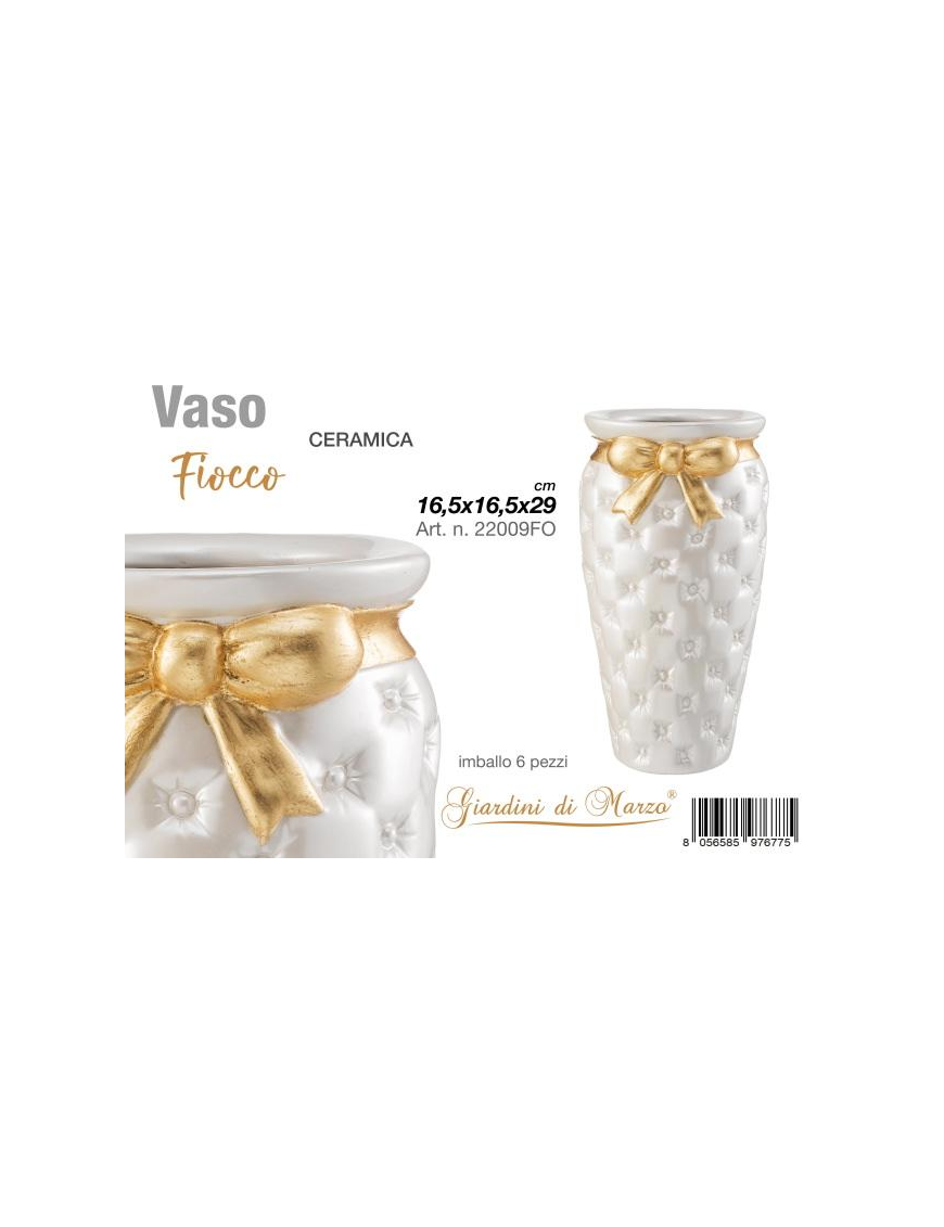 GOLD BOW VASE 29 CM