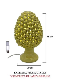 YELLOW PINE CONE LAMP 38 CM