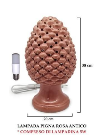 PIGNA ROSA LAMPADA 38 CENTIMETRI